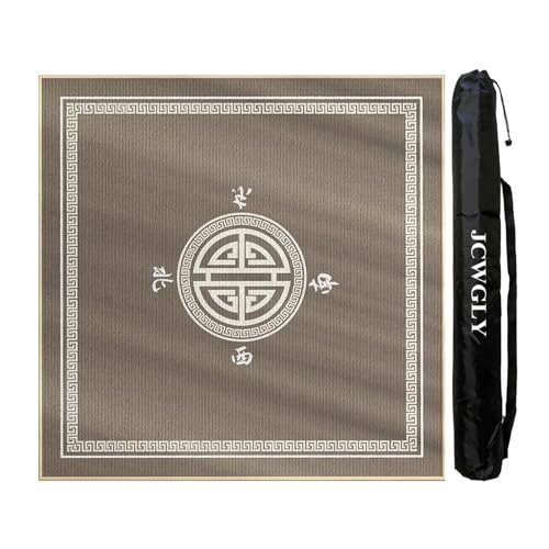 JCWGLY Großes Quadratisches Mahjong-Tischset Mit Tragetasche, Rutschfester Und Geräuschreduzierender Spielmatte, Dicke Tischdecke Für Poker, Karten- Und Brettspiele(95cm/37.4in) von JCWGLY