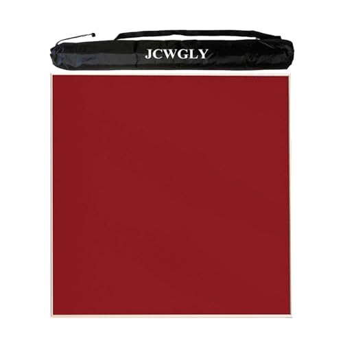 JCWGLY Mahjong-Matte Für Tische, Geräuschreduzierende Gaming-Matte Für Familienfeiern Mit Rutschfester Unterseite, Für Poker, Karten-, Brett- Und Fliesenspiele(Red,90x90cm/35.43x35.43in) von JCWGLY