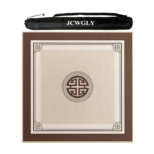 JCWGLY Mahjong-Matte Im Chinesischen Stil, rutschfeste Und Geräuschreduzierende Tischdecke Mit Tragetasche Für Das Schachzimmer Zu Hause, Mah Jong, Poker, Kartenbrettspiele(Brown 1,140cm/55.11in) von JCWGLY