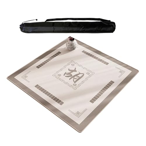 JCWGLY Quadratische, Dicke Mahjong-Matten-Tischdecke Mit Tragetasche, rutschfeste, Geräuschreduzierende Tischdecke Für Spielen Von Poker-, Karten- Und Dominospielen(80cm/31.49in) von JCWGLY