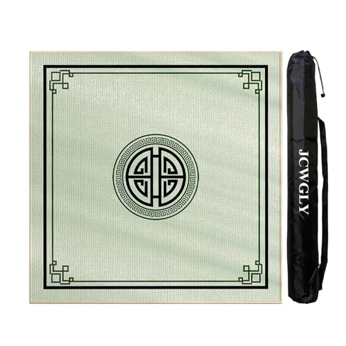 JCWGLY Quadratische Mahjong-Matte Für Den Tisch, Geräuschreduzierende Spieltischdecke Mit Tragetasche, rutschfeste Tischdecke Für Pokerkarten- Und Brettspiele(85cm/33.46in) von JCWGLY