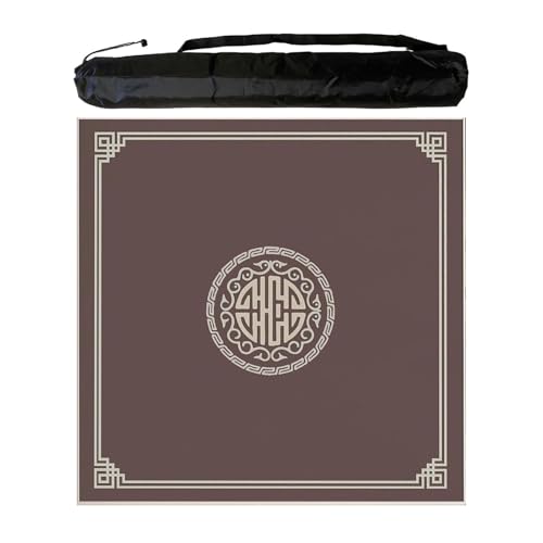 JCWGLY Universelle Quadratische Mahjong-Matte Für Tisch, Dicke Geräuschreduzierende Tischdecke Für Poker-Brettspiele, rutschfeste Home-Party-Mute-Mah-Jongg-Pad(Gray Purple,70 cm/27.55 in) von JCWGLY