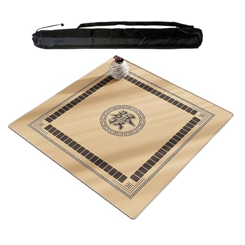 Weiche, rutschfeste Mahjong-Matte Für Den Tisch, Dicke, Geräuscharme Tischdecke Mit Geräuschreduzierung Für Poker-, Karten- Und Brettspiele, Spieltischdecke Mit Tragetasche(75cm/29.52in) von JCWGLY