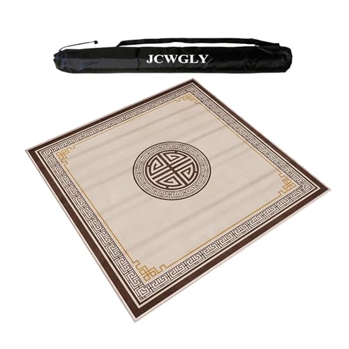 JCWGLY Weiche Große Mahjong-Matte Für Tische, rutschfeste Und Geräuschreduzierende Tischdecke, Quadratische Tischdecke Für Poker-Kartenbrettspiele Bei Familienpartys(75x75 cm/29.52x29.52 in) von JCWGLY