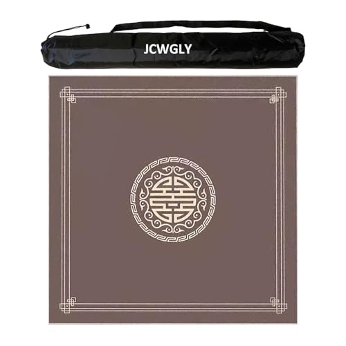 JCWGLY Weiche Kristall-Samt-Mahjong-Matte Für Tisch Mit Rutschfester Gummiunterseite, Dicke, Geräuschreduzierende Universal-Tischdecke Für Mah-Jongg-Poker-Partyspiele(Brown,70 cm/27.55 in) von JCWGLY