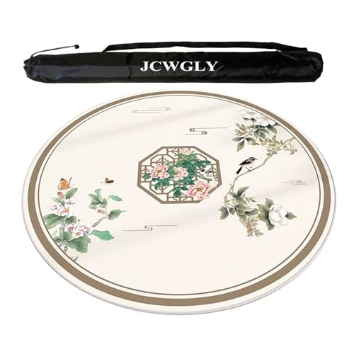 JCWGLY rutschfeste, Runde Mahjong-Matte Für Tische, Tischdecke Für Heim- Und Schachkartenzimmerspiele Mit Tragetasche Für Kartenschach- Und Kachelspiele, Geräuschreduzierung(Off White 1,60cm/23.62in) JCWGLY rutschfeste, Runde Mahjong-Matte Für Tische, Tischdecke Für Heim- Und Schachkartenzimmerspiele Mit Tragetasche Für Kartenschach- Und Kachelspiele, Geräuschreduzierung(Off White 1,60cm/23.62in) von JCWGLY