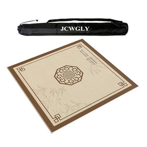 JCWGLY rutschfeste Mahjong-Matte, Geräuschreduzierende Spieltischdecke, Quadratische Tischdecke Für Heimpartys Und Kartenräume, Poker-Kartenbrett- Und Legespiele(95cm/37.4in) von JCWGLY
