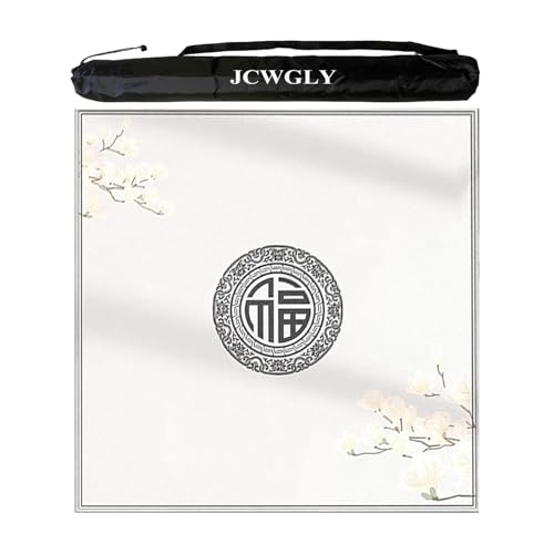 JCWGLY rutschfeste Mahjong-Matte, Poker-Karten-Brettspiel-Tischdecke, Geräuschunterdrückung Für Familientreffen Mit Tragetasche, Leicht Zu Reinigen(80 cm/31.49 in) von JCWGLY