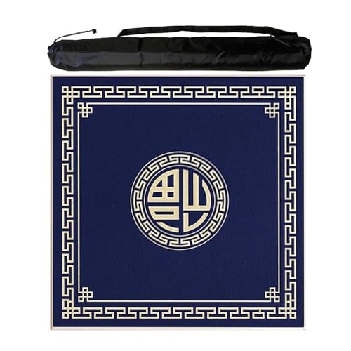 JCWGLY rutschfeste Und Geräuschreduzierende Mahjong-Matte Für Tische, Dicke Und Weiche Tischdecke Für Poker-, Karten- Und Brettspiele, Leicht Zu Reinigen(Blue,60 cm/23.62 in) von JCWGLY