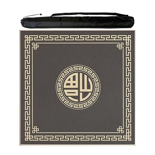 JCWGLY rutschfeste Und Geräuschreduzierende Mahjong-Matte Für Tische, Dicke Und Weiche Tischdecke Für Poker-, Karten- Und Brettspiele, Leicht Zu Reinigen(Dark Gray,100 cm/39.37 in) von JCWGLY