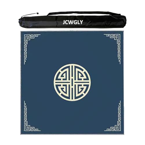 Quadratische, rutschfeste Mahjong-Matte Mit Gummi-Rückseite Für Tisch, Dicke, Geräuschreduzierende Tisch-Gaming-Matte Für Mah Jongg, Poker Und Brettspiele(Blue 3,85 cm/33.46 in) von JCWGLY