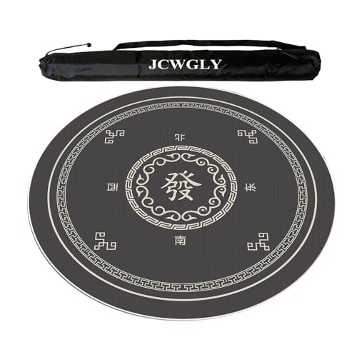 Verdickte, Rutschfeste, Runde Mahjong-Matte Für Den Tisch Mit Schwarzer Tragetasche, Geräuschreduzierende Spieltischdecke Für Home-Partys, Tischdecke Mit Einem Durchmesser Von 60–140 Cm(Dark Gray 1,60 Verdickte, Rutschfeste, Runde Mahjong-Matte Für Den Tisch Mit Schwarzer Tragetasche, Geräuschreduzierende Spieltischdecke Für Home-Partys, Tischdecke Mit Einem Durchmesser Von 60–140 Cm(Dark Gray 1,60 von JCWGLY