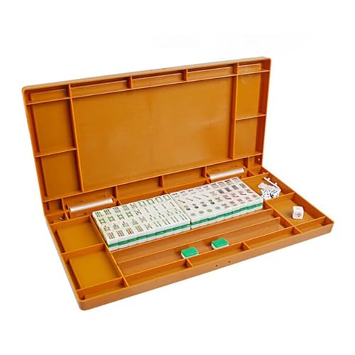 JCXIOC Faltbarer Mahjong Tisch Mini Mahjong Set mit klappbarem Mahjong Tisch Tragbares Mah Jong Spiel Set für Reisen Familie Freizeit Indoor Entertainment von JCXIOC
