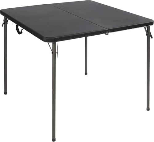 JCXIOC Klapptisch für Mahjong Quadratischer, zusammenklappbarer Kartentisch mit Harzplatte, tragbarer, in Zwei Hälften klappbarer Kleiner Kartentisch mit zusammenklappbaren Beinen for Erwachsene von JCXIOC