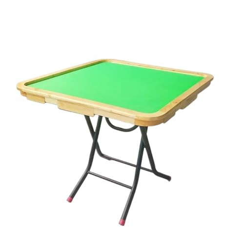 JCXIOC Mahjong-Klapptisch, einfacher Mahjong-Tisch, zusammenklappbar, Haushalt, Massivholz, Spatz, tragbar, Esszimmer, quadratisch, Handreibung (Typ 1) von JCXIOC