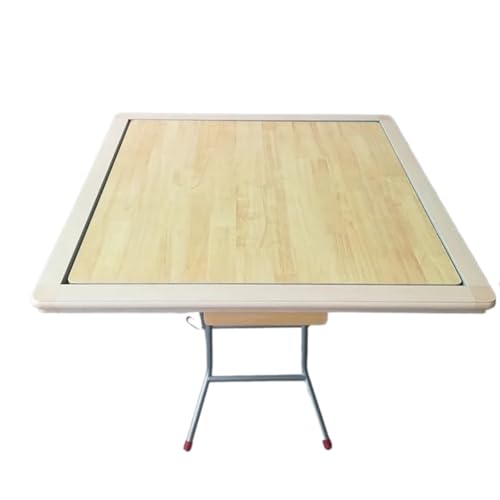 JCXIOC Mahjong-Klapptisch, einfacher Mahjong-Tisch, zusammenklappbar, Haushalt, Massivholz, Spatz, tragbar, Esszimmer, quadratisch, mit Hand reiben (Typ 8) von JCXIOC