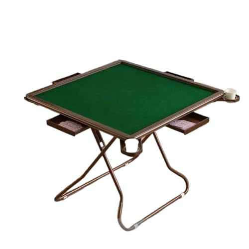 Klapptisch für Mahjong 80 x 80 x 73 cm, faltbarer, multifunktionaler Mahjong-Tisch, moderner, einfacher Spatz mit Schublade, Aschenbecher, tragbar und zur Aufbewahrung von Schach und Karten(Color2) von JCXIOC