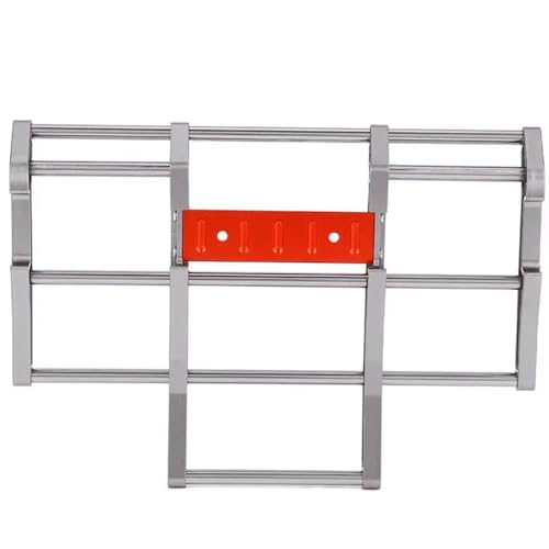 JCxYGAP 1/14 Skala Universal Metal Metal Front Stoßstange Wache kompatibel mit RC -LKWs und Autos Ersatzteil für King Globe Liner Modelle(Titanium) von JCxYGAP