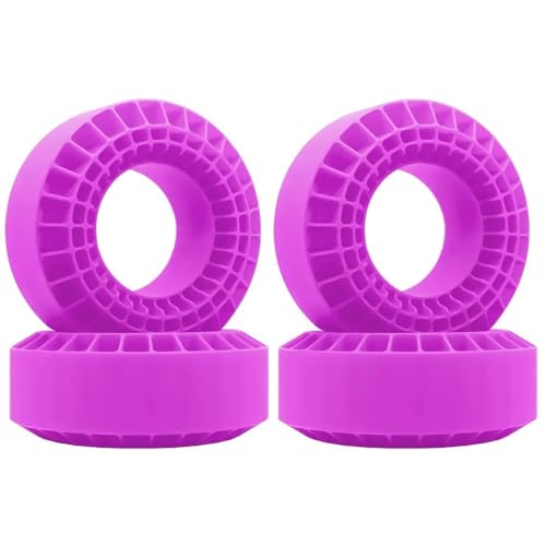 JCxYGAP 1. 9 Radreifen Gummieinsätze Schaum kompatibel mit 1 10 -Skala -Crawler -Autozubehör Universal Fit(4PCS Purple) von JCxYGAP