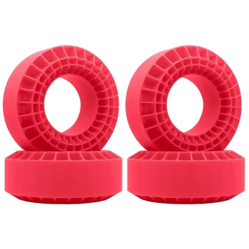 JCxYGAP 1. 9 Radreifen Gummieinsätze Schaum kompatibel mit 1 10 -Skala -Crawler -Autozubehör Universal Fit(4PCS RED) von JCxYGAP
