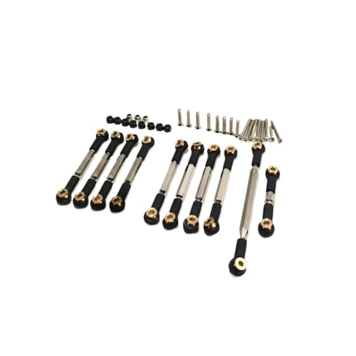 JCxYGAP 10pcs einstellbare Metallstangen Link Set mit Nylonkugelgelenk -Zubehör, die mit MN99 MN98 MN99 C14 C24 C34 RC Cars Universal Fit kompatibel ist(for MN 12 SACLE) von JCxYGAP