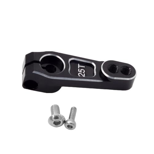 JCxYGAP 7075 T651 Metalllenker Servo Horn 25T Anpassung 1 10 Skala RC Crawler Upgrade -Teile, die mit TRX 6 und Modellen kompatibel sind(Black) von JCxYGAP