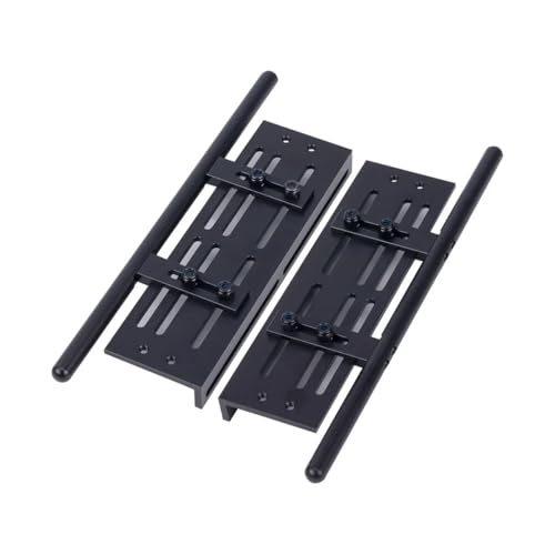JCxYGAP Einstellbare Aluminium -Gesteinsschieber -Seitenstufen mit 1 10 RC -Crawler -Modellen I II -Zubehör für Off -Straße RC -Fahrzeuge kompatibel(Black) von JCxYGAP