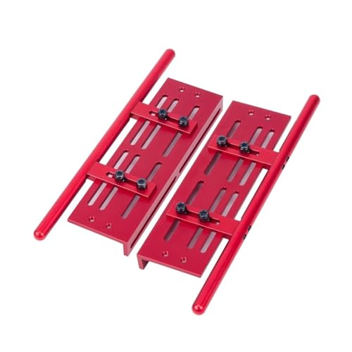 JCxYGAP Einstellbare Aluminium -Gesteinsschieber -Seitenstufen mit 1 10 RC -Crawler -Modellen I II -Zubehör für Off -Straße RC -Fahrzeuge kompatibel(RED) von JCxYGAP