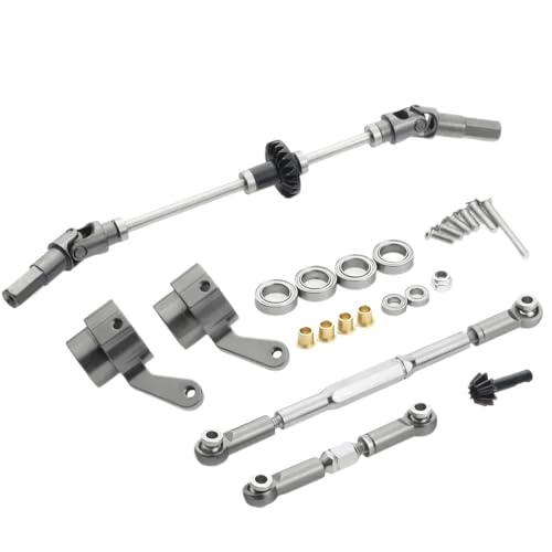 JCxYGAP Kompatibel mit RC-Automodellen B14 B24 B-24 C14 C24 C-24 B16 B36 Q60 1/16 Vordere Hinterachetrat-Upgrade Metal Gear Bridge Achs Ersatzteile(Front) von JCxYGAP