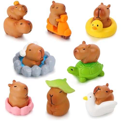 JDCMEI 13 Stück Mini Capybara Figuren, Mini Capibara Harz Figuren, Capybara Puppenhaus Miniaturen, Miniatur Wasserschwein Figuren, Kleine Capybara Figuren Set für Miniaturlandschaft Torte Ornament JDCMEI 13 Stück Mini Capybara Figuren, Mini Capibara Harz Figuren, Capybara Puppenhaus Miniaturen, Miniatur Wasserschwein Figuren, Kleine Capybara Figuren Set für Miniaturlandschaft Torte Ornament von JDCMEI
