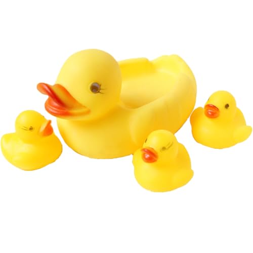JDCMEI 4 Stück Badespielzeug Entenfamilie, Badewannenspielzeug Baby, schwimmende Ente für den Pool zu Hause,Quietscheentchen Wasserspielzeug Baby, Badewannen Spielzeug für Kinder, Babydusche JDCMEI 4 Stück Badespielzeug Entenfamilie, Badewannenspielzeug Baby, schwimmende Ente für den Pool zu Hause,Quietscheentchen Wasserspielzeug Baby, Badewannen Spielzeug für Kinder, Babydusche von JDCMEI