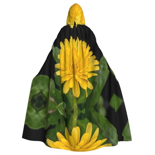 JDFHGNU Kapuzenumhang für Erwachsene, Unisex, Maskerade, Halloween, Hexenumhang, Weihnachtsfeier, Robe, Umhang, gelbes Gänseblümchenmuster JDFHGNU Kapuzenumhang für Erwachsene, Unisex, Maskerade, Halloween, Hexenumhang, Weihnachtsfeier, Robe, Umhang, gelbes Gänseblümchenmuster von JDFHGNU