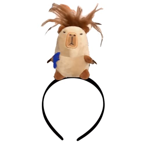 JDIEOQA Stylish Capybara Stirnband Cartoon Tiergeformtes Haarband Für Frauen Und Kinder Süße Bühnenaufführungen Kopfbedeckungs Ornament Bühnenaufführungen Haarband von JDIEOQA