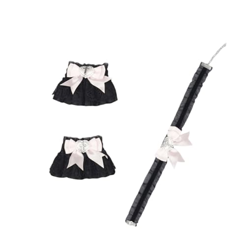 JDNH 3-teiliges Katzen-Kostüm-Zubehör-Set, Spitzen-Halsband, Halskette, Manschetten, Armbänder, Tier-Kostüm, für Damen und Mädchen JDNH 3-teiliges Katzen-Kostüm-Zubehör-Set, Spitzen-Halsband, Halskette, Manschetten, Armbänder, Tier-Kostüm, für Damen und Mädchen von JDNH