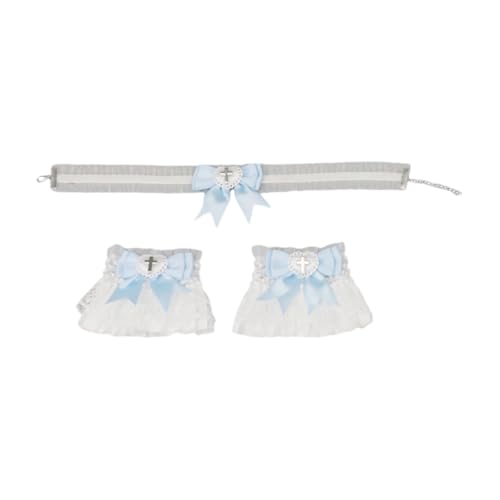 JDNH 3-teiliges Katzen-Kostüm-Zubehör-Set, Spitzen-Halsband, Halskette, Manschetten, Armbänder, Tier-Kostüm, für Damen und Mädchen JDNH 3-teiliges Katzen-Kostüm-Zubehör-Set, Spitzen-Halsband, Halskette, Manschetten, Armbänder, Tier-Kostüm, für Damen und Mädchen von JDNH