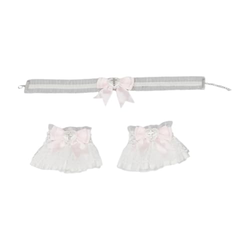 JDNH 3-teiliges Katzen-Kostüm-Zubehör-Set, Spitzen-Halsband, Halskette, Manschetten, Armbänder, Tier-Kostüm, für Damen und Mädchen JDNH 3-teiliges Katzen-Kostüm-Zubehör-Set, Spitzen-Halsband, Halskette, Manschetten, Armbänder, Tier-Kostüm, für Damen und Mädchen von JDNH