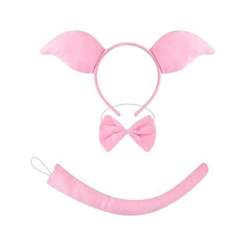 JDNH Halloween-Tier-Outfit, Schweinekostüm, Zubehör mit Stirnband, Schwanz, Nase, Fliege, Rock für Kinder, Erwachsene, Halloween, Geburtstag JDNH Halloween-Tier-Outfit, Schweinekostüm, Zubehör mit Stirnband, Schwanz, Nase, Fliege, Rock für Kinder, Erwachsene, Halloween, Geburtstag von JDNH