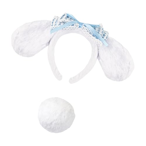 JDNH Hundekostüme für Kinder, Mädchen, Hundeohren, Stirnband, Schwanz, Tutus, Rock, Halloween, Tier, Cosplay-Zubehör JDNH Hundekostüme für Kinder, Mädchen, Hundeohren, Stirnband, Schwanz, Tutus, Rock, Halloween, Tier, Cosplay-Zubehör von JDNH