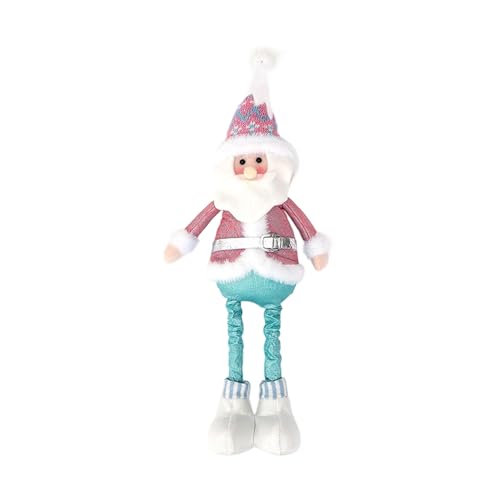 JDNH Teleskop-Festlichkeiten, Weihnachtsmann, Schneemann, Hirsch, Puppe, dehnbares Design, Süßigkeitenfarben, Spielzeug, Urlaubsdekoration für Kinder, Süßigkeitenfarben, Stoff, Weihnachtsmannpuppe von JDNH