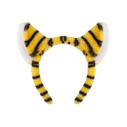 JDNH Tiger-Kostüm-Set, Tigerohren, Stirnband, Schwanz, Fliege, Tier-Kostüm, Zubehör für Halloween, Cosplay, Requisiten JDNH Tiger-Kostüm-Set, Tigerohren, Stirnband, Schwanz, Fliege, Tier-Kostüm, Zubehör für Halloween, Cosplay, Requisiten von JDNH