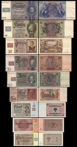 *** 1-100 DDR Mark - Kuponausgabe 1948-9 Banknoten - Alte DDR Währung - Pick 01-07 - Reproduktion *** von JDS Collection
