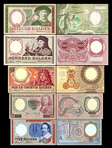 *** 10,20,25,100,1000 niederländische Gulden - Ausgabe 1953 - 1956 alte Währung - Reproduktion *** von JDS Collection