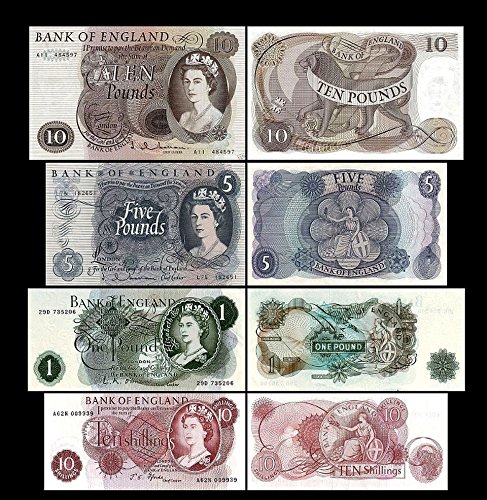 *** 10 Shillings,1,5,10 englische Pounds - Ausgabe ND 1960-1977 - alte Währung - Reproduktion *** von JDS Collection