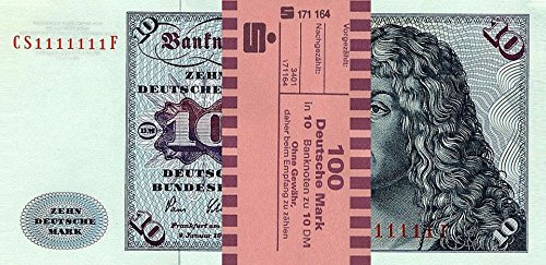 *** 10 x 10 DM, Deutsche Mark, Geldscheine 1980, mit Banderole - Reproduktion *** von JDS Collection