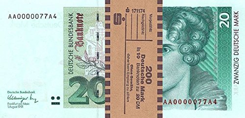 *** 10 x 20 DM, Deutsche Mark, Geldscheine 1991, mit Banderole - Reproduktion *** von JDS Collection