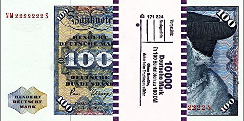 *** 100 x 100 DM, Deutsche Mark, Geldscheine 1980, mit Banderole - Reproduktion *** von JDS Collection