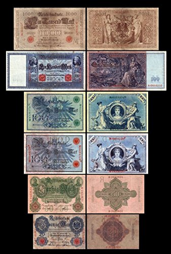 *** 20,50,100,100,100,1000 Reichsbanknoten 1908 - P31-P32-P33-P34-P35-P36 - Reproduktion *** *** 20,50,100,100,100,1000 Reichsbanknoten 1908 - P31-P32-P33-P34-P35-P36 - Reproduktion *** von JDS Collection