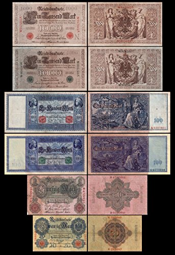 *** 20,50,100,100,1000,1000 Reichsbanknoten 1910 - P40-P41-P42-P43-P44-P45 - Reproduktion *** *** 20,50,100,100,1000,1000 Reichsbanknoten 1910 - P40-P41-P42-P43-P44-P45 - Reproduktion *** von JDS Collection