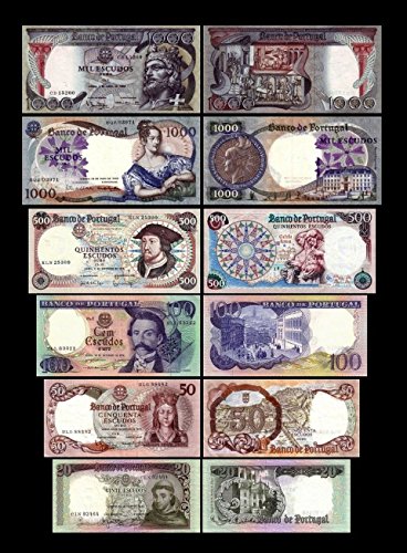 *** 20 - 1000 portugiesische Escudos - 5.Serie - 1968 - 1982 - 6 Banknoten - Reproduktion *** von JDS Collection
