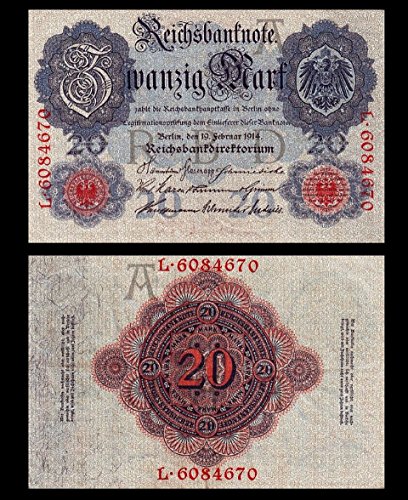 *** 20 Mark Reichsbanknote - 19.02.1914 - Pick 46 - Reproduktion *** von JDS Collection